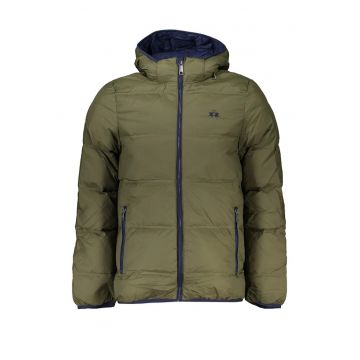 Geaca barbati  cu umplutura de puf si gluga 2XL INTL Verde