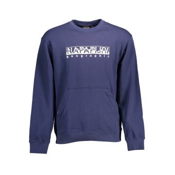 Hanorac B-Sella barbati - fara gluga - cu imprimeu cu logo - Regular fit - Bleumarin