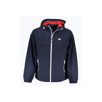 Jacheta de vant barbati Chicago DM0DM17983 cu gluga si croiala Regular fit - Bleumarin