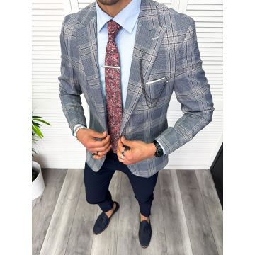 Tinuta barbati smart casual Pantaloni + Sacou + Batista + Cravata 11880