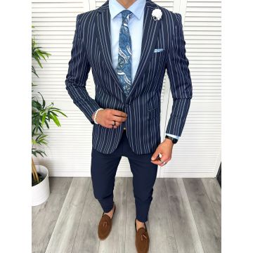 Tinuta barbati smart casual Pantaloni + Sacou + Batista + Cravata 11882