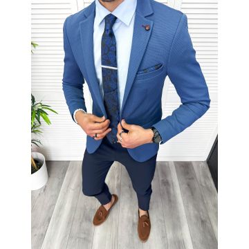 Tinuta barbati smart casual Pantaloni + Sacou + Batista + Cravata 11885