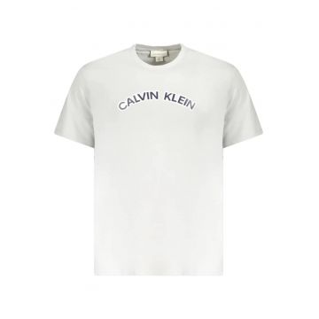 Tricou barbati - cu imprimeu cu text - Regular fit - Gri deschis -