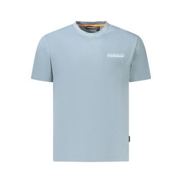 Tricou barbati - cu imprimeu grafic pe fata si pe spate - Regular Fit - Gri inchis -