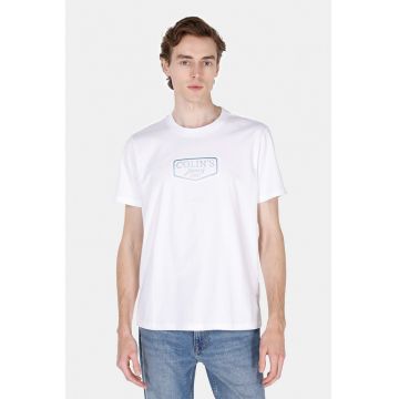 Tricou cu decolteu la baza gatului si logo