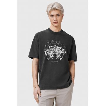 Tricou cu maneci cazute si imprimeu