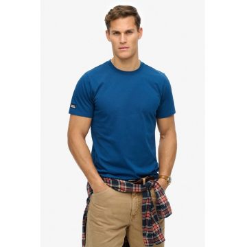 Tricou din bumbac cu decolteu la baza gatului