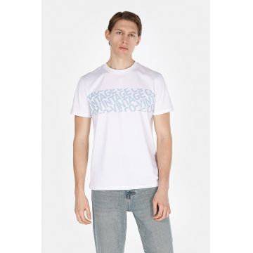 Tricou din bumbac cu imprimeu text