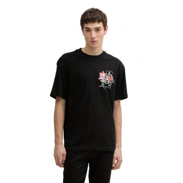Tricou din bumbac cu model text