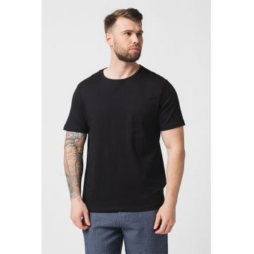 Tricou din bumbac cu model uni