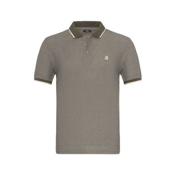 Tricou polo cu logo brodat discret