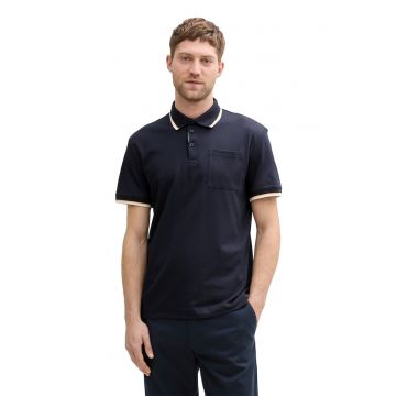 Tricou polo din bumbac organic cu buzunar aplicat