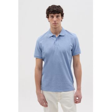 Tricou polo regular fit - Albastru prafuit