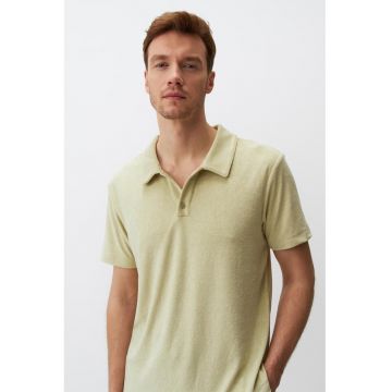 Tricou polo uni - Bej -