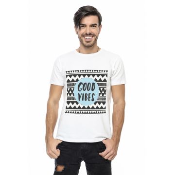 Tricou slim fit cu imprimeu