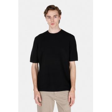 Tricou texturat din amestec de lyocell