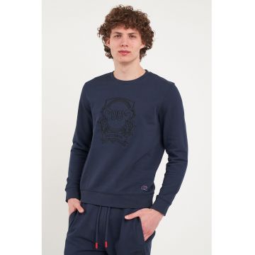 Bluza sport de bumbac cu imprimeu frontal