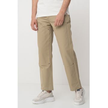 Pantaloni din bumbac cu croiala dreapta