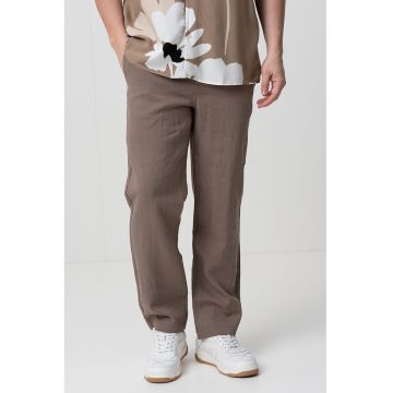 Pantaloni drepti cu snur