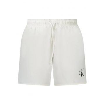 Pantaloni scurti barbati pentru inot cu logo - regular fit - alb -
