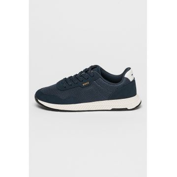 Pantofi sport cu garnituri de piele intoarsa Titanium