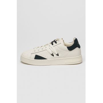 Pantofi sport din piele cu garnituri contrastante