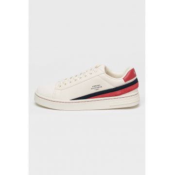 Pantofi sport din piele ecologica cu logo