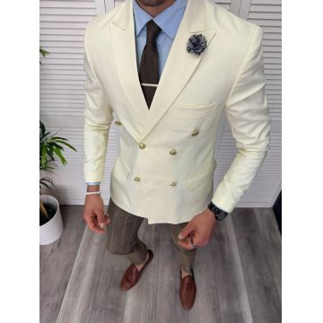 Sacou barbati slim fit  2 randuri de nasturi  CU MIC DEFECT DEF1866 24-4.2