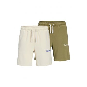 Set de pantaloni de trening scurti cu detaliu logo - 2 piese