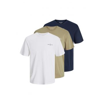 Set de tricouri cu decolteu rotund - 3 piese
