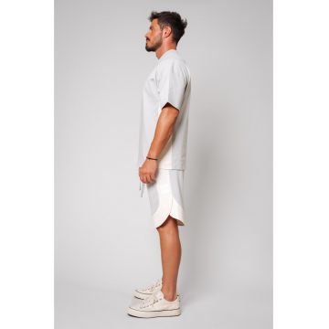 Set Kobe tricou si pantalon scurt Oversized Grey 13372