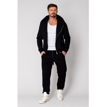 Set Maverik B Jacheta cu fermoar si Pantalon lejer Black 15225