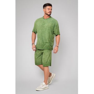 Set Tricou si pantalon scurt Oversized Green Verde