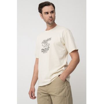Tricou cu decolteu la baza gatului si imprimeu grafic