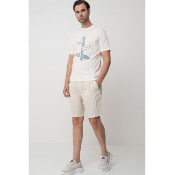 Tricou de bumbac cu imprimeu grafic si text