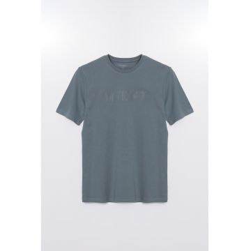 Tricou de bumbac cu imprimeu text