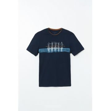 Tricou de bumbac cu model grafic