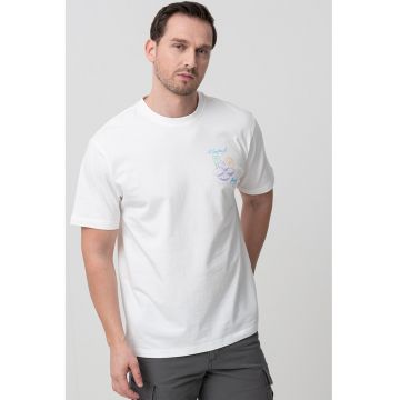 Tricou de bumbac organic cu imprimeu pe piept