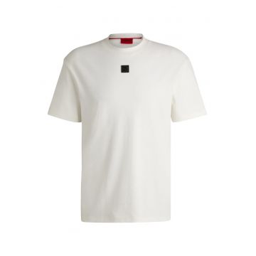 Tricou din bumbac cu aplicatie cu logo Dalile