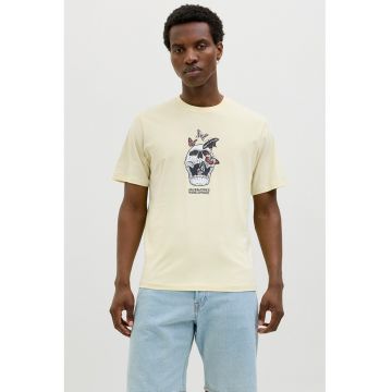 Tricou din bumbac cu imprimeu cu craniu