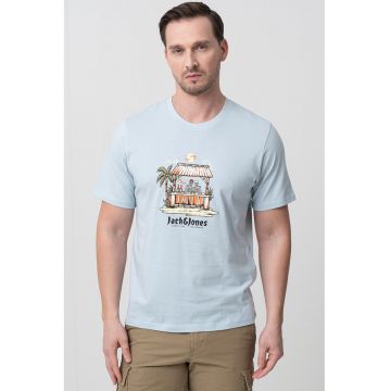 Tricou din bumbac cu imprimeu cu craniu