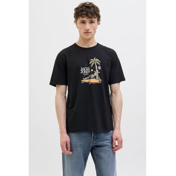 Tricou din bumbac cu imprimeu cu craniu