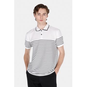 Tricou polo cu dungi
