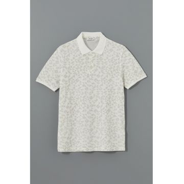 Tricou polo din bumbac cu coiala slim-fit