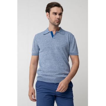 Tricou polo slim fit din amestec de bumbac