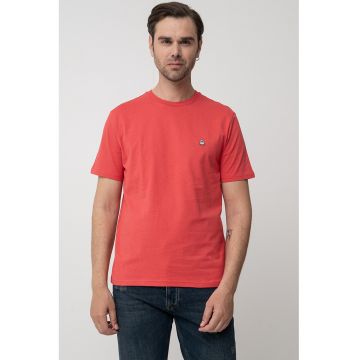 Tricou regular fit cu decolteu la baza gatului