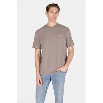 Tricou regular fit cu imprimeu pe piept
