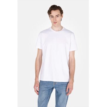 Tricou regular fit din bumbac cu decolteu la baza gatului