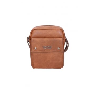 Geanta crossbody de piele ecologica - Maro