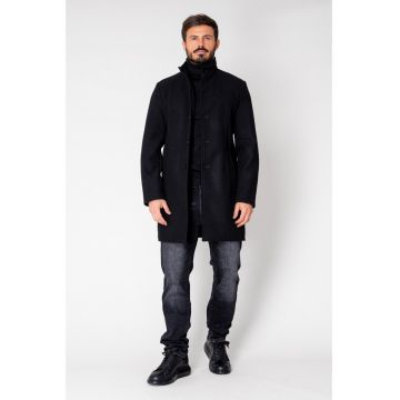 Palton cu nasturi Black 15227